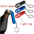 Customized Personalized Bottle Opener 3 LED Torch Keyring